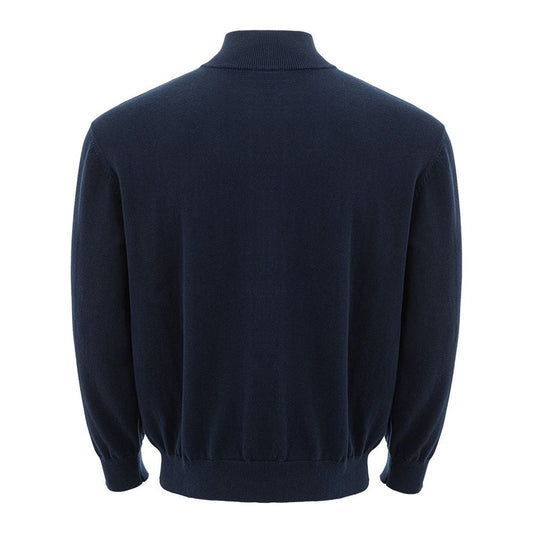 Armani Exchange Blue Cotton Sweater Armani Exchange