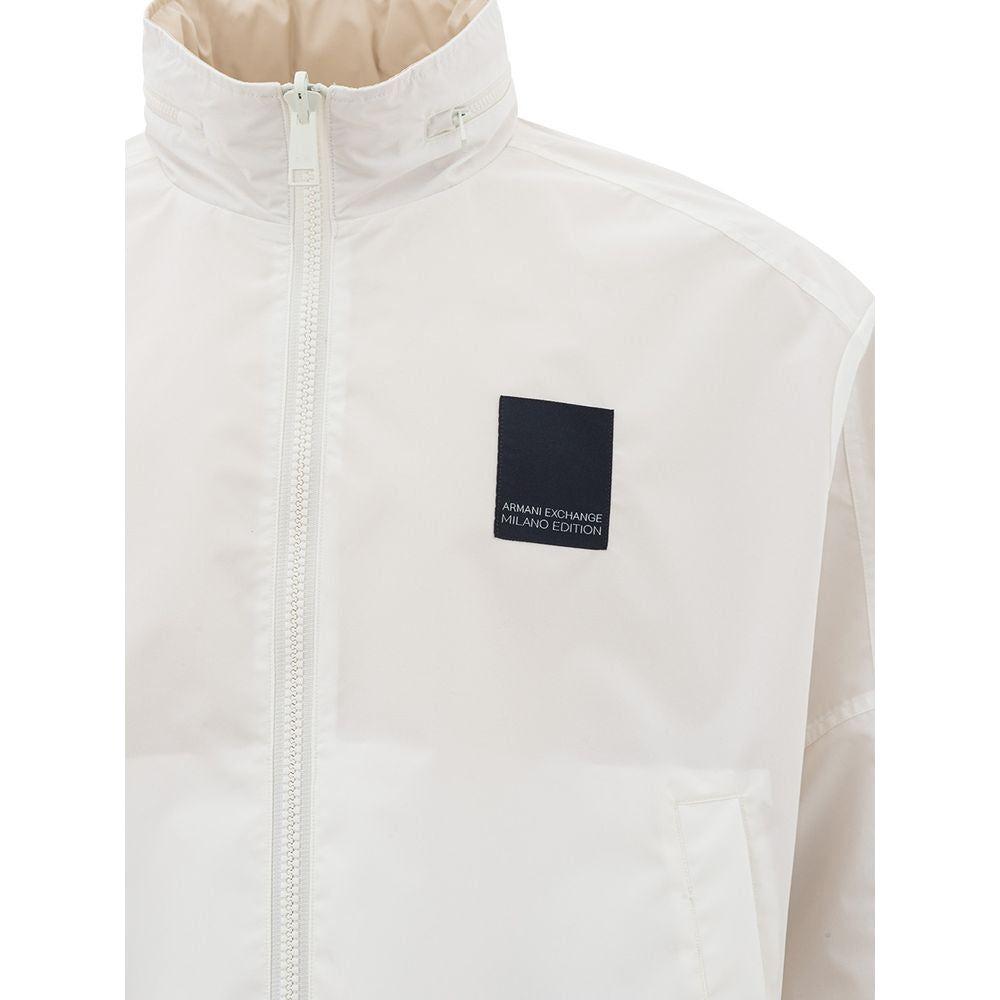 Armani Exchange Beige Polyamide Jacket for the Modern Man Armani Exchange