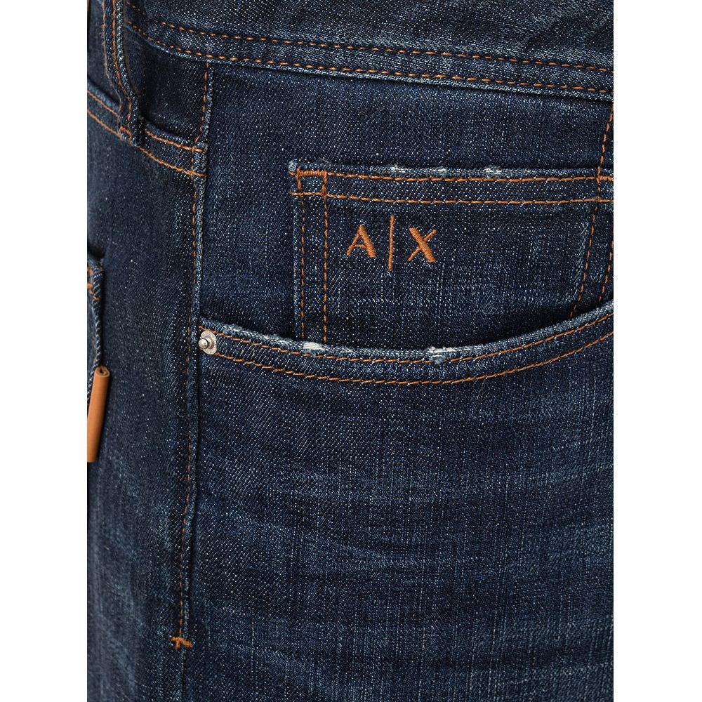 Armani Exchange Chic Blue Cotton Trousers for Modern Men Armani Exchange