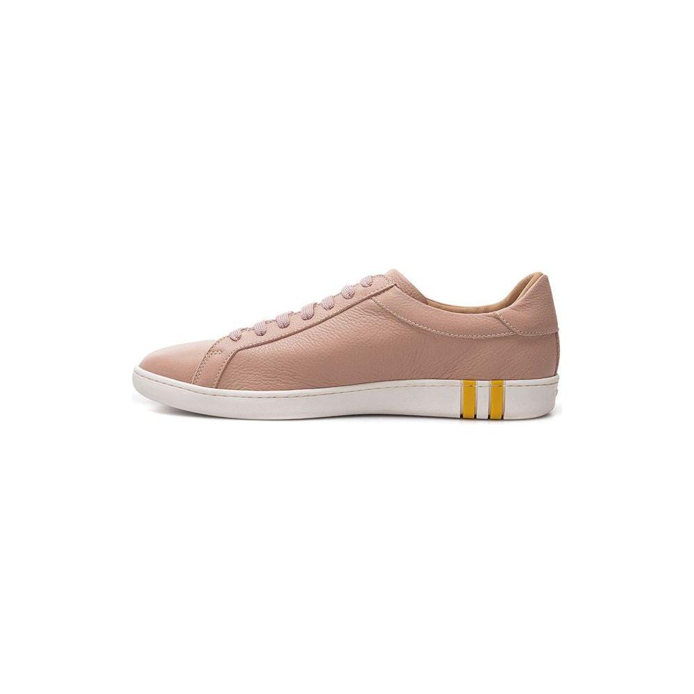 Bally Elegant Pink Cotton Leather Sneakers Bally