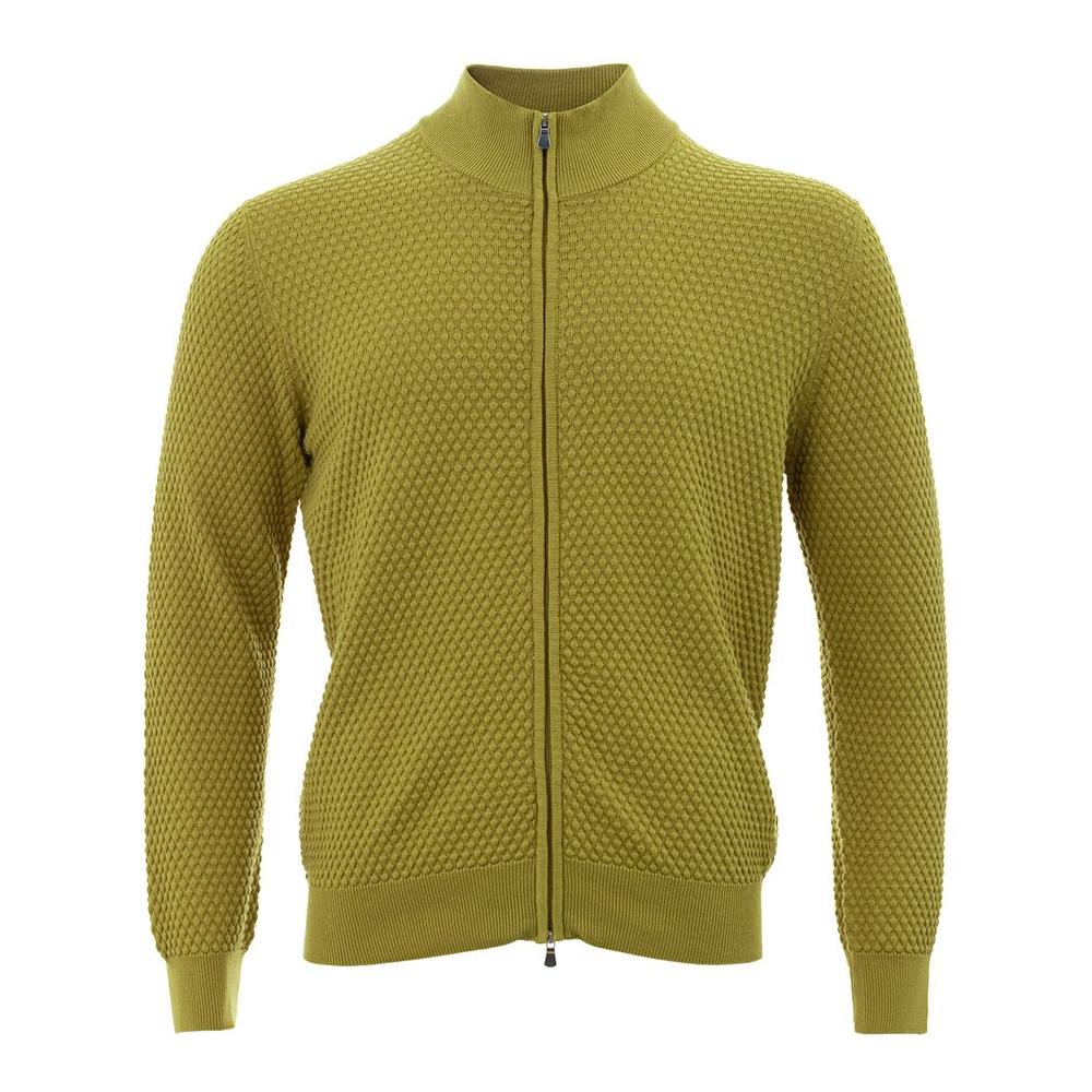 Gran Sasso Elegant Yellow Cotton Cardigan for Men Gran Sasso