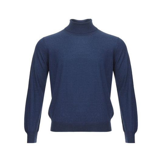 Gran Sasso Elegant Cashmere Sweater in Serene Blue Gran Sasso