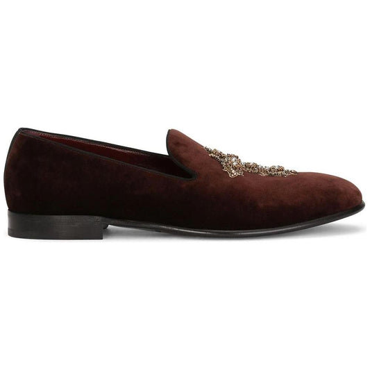 Dolce & Gabbana Red Cotton Loafer Dolce & Gabbana