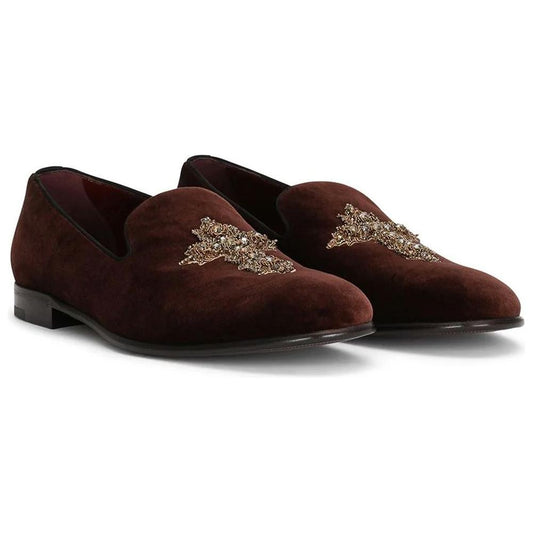 Dolce & Gabbana Red Cotton Loafer Dolce & Gabbana