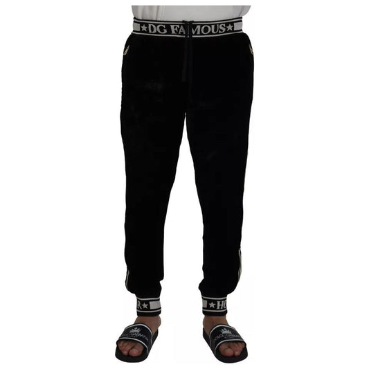 Dolce & Gabbana Black Jogger Jogging Trouser Cotton Pants Dolce & Gabbana