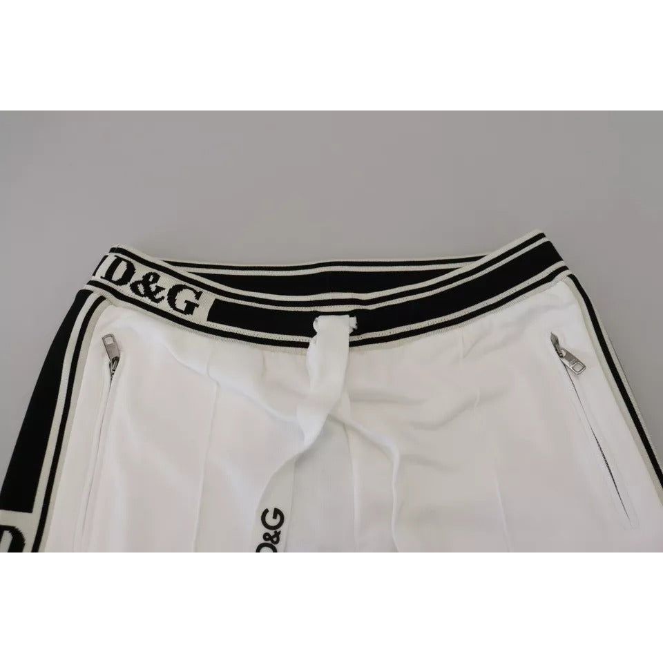 White Logo Jogger Jogging Cotton Pants