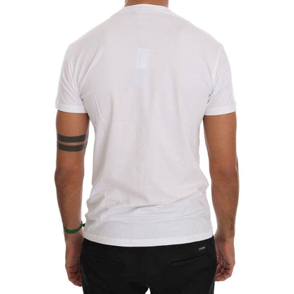 Daniele Alessandrini White Cotton Crewneck T-Shirt