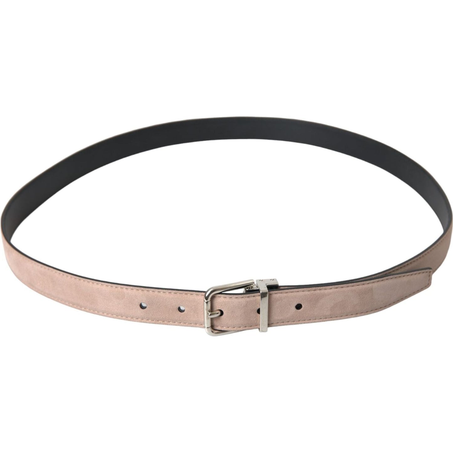 Dolce & Gabbana Beige Suede Leather Silver Buckle Belt Men Dolce & Gabbana