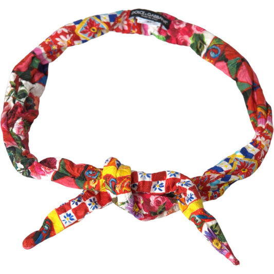 Dolce & Gabbana Multicolor Carretto Print Waist Belt Dolce & Gabbana