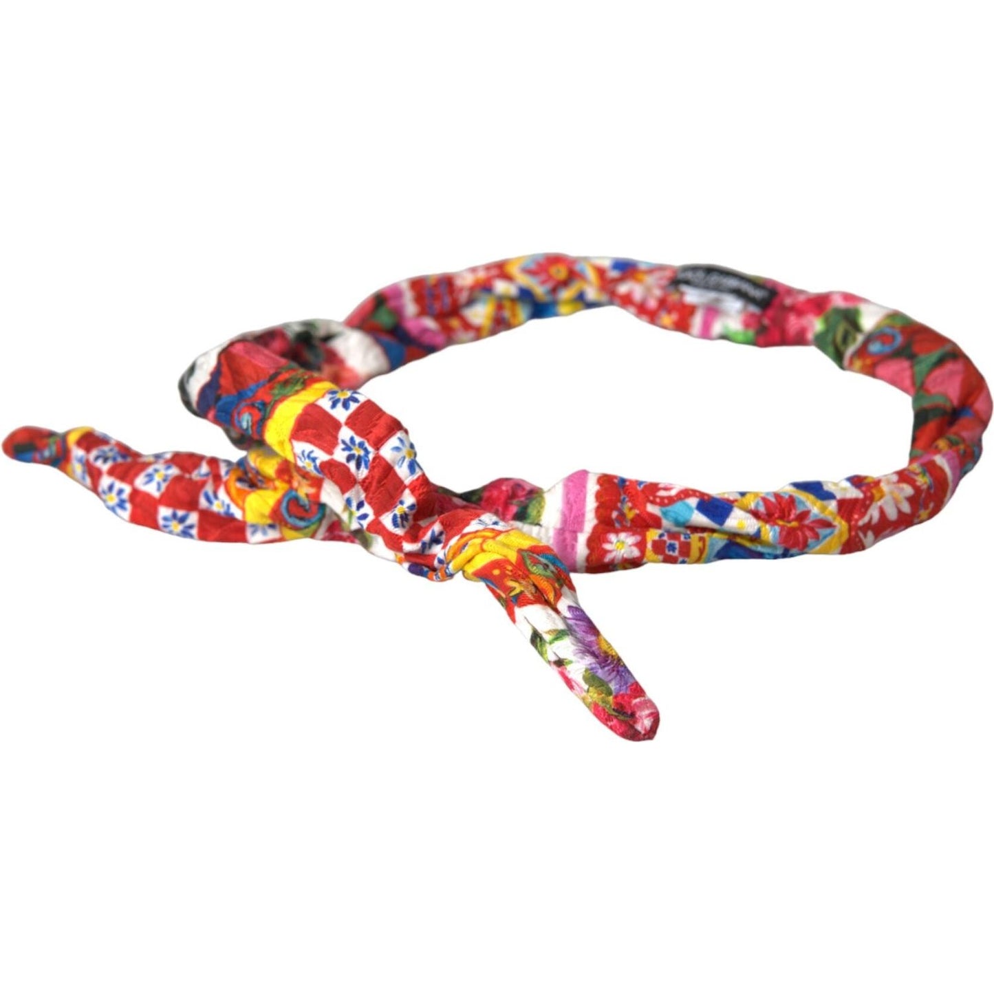 Dolce & Gabbana Multicolor Carretto Print Waist Belt Dolce & Gabbana