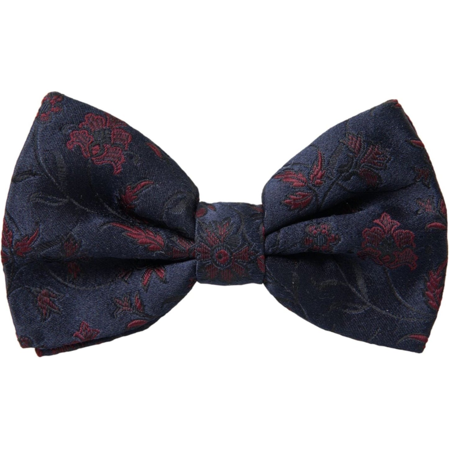 Dolce & Gabbana Blue Floral Brocade Adjustable Neck Men Bow Tie Dolce & Gabbana