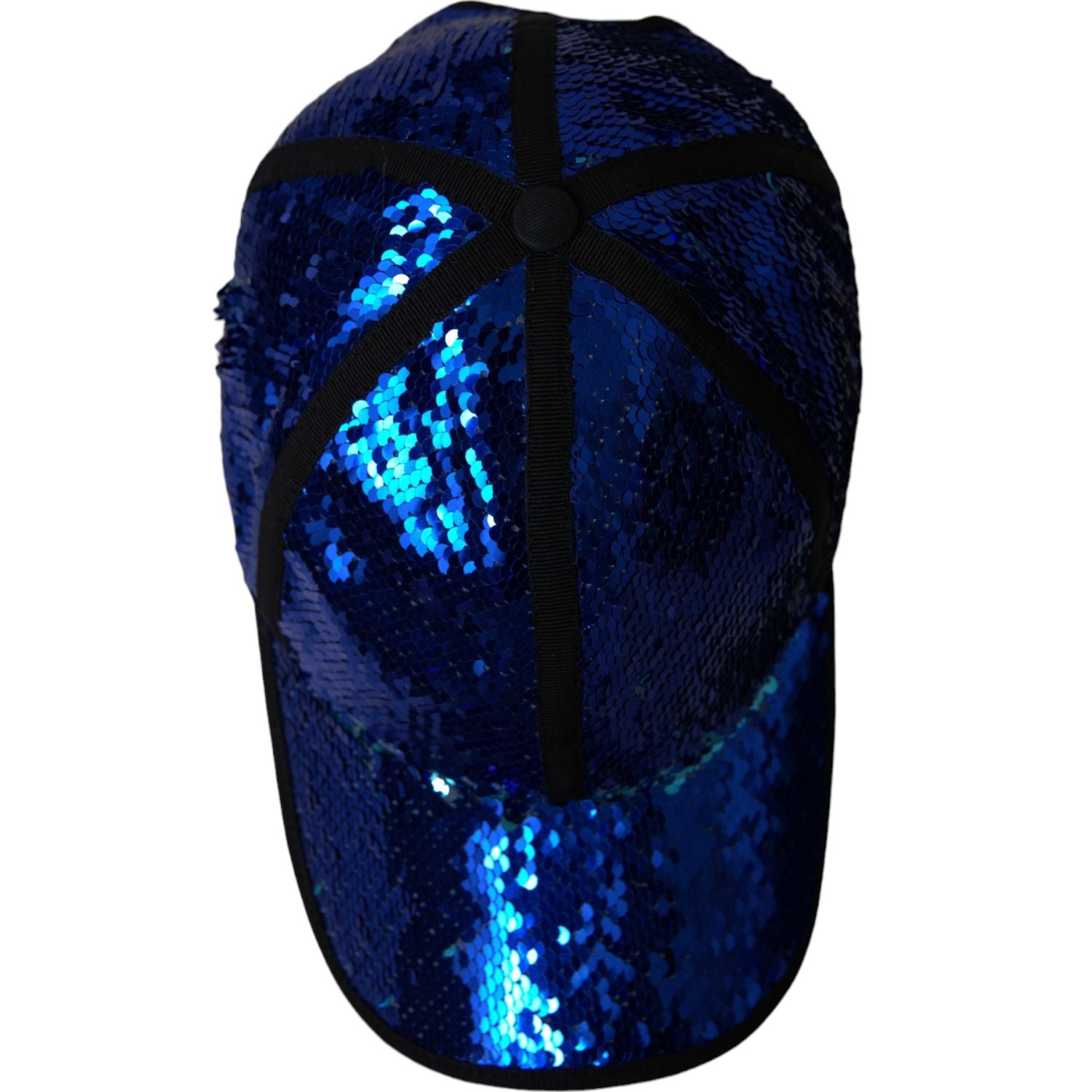Dolce & Gabbana Royal Blue Sequin Baseball Hat Men