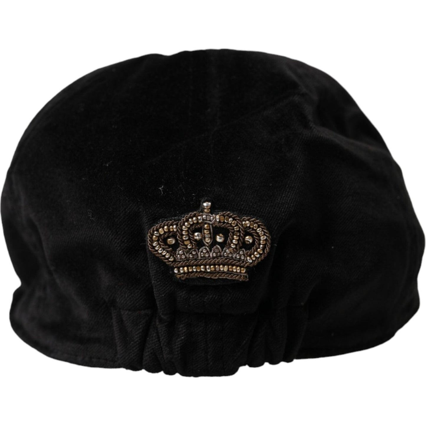 Dolce & Gabbana Black Crown Cotton Newsboy Hat Men Dolce & Gabbana