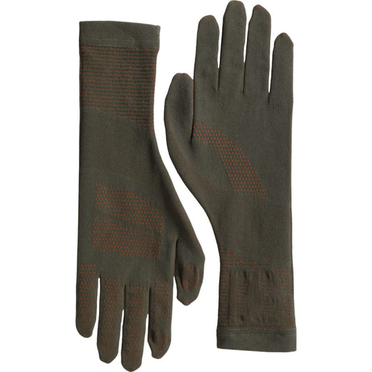 Dolce & Gabbana Brown Cotton Stretch Wrist Length Gloves
