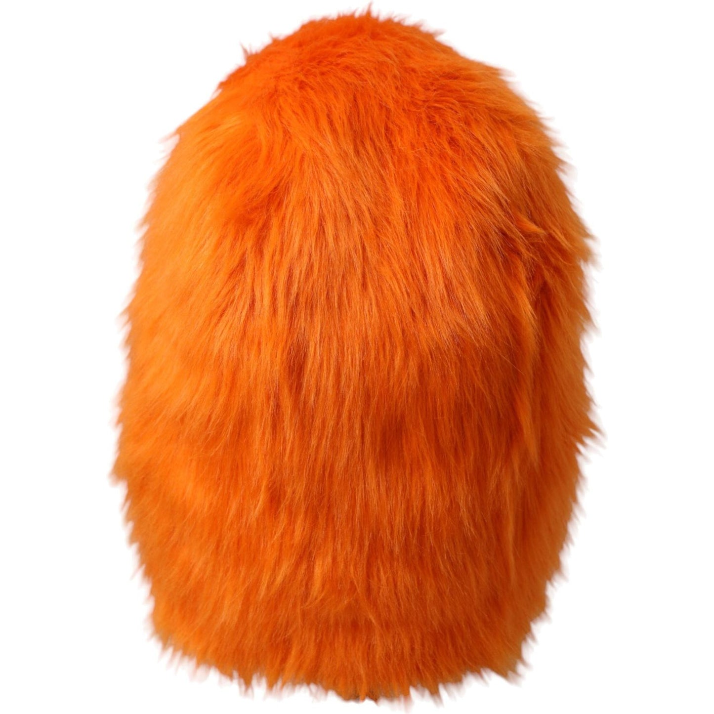 Dolce & Gabbana Orange Faux Fur Whole Head Wrap Hat Dolce & Gabbana