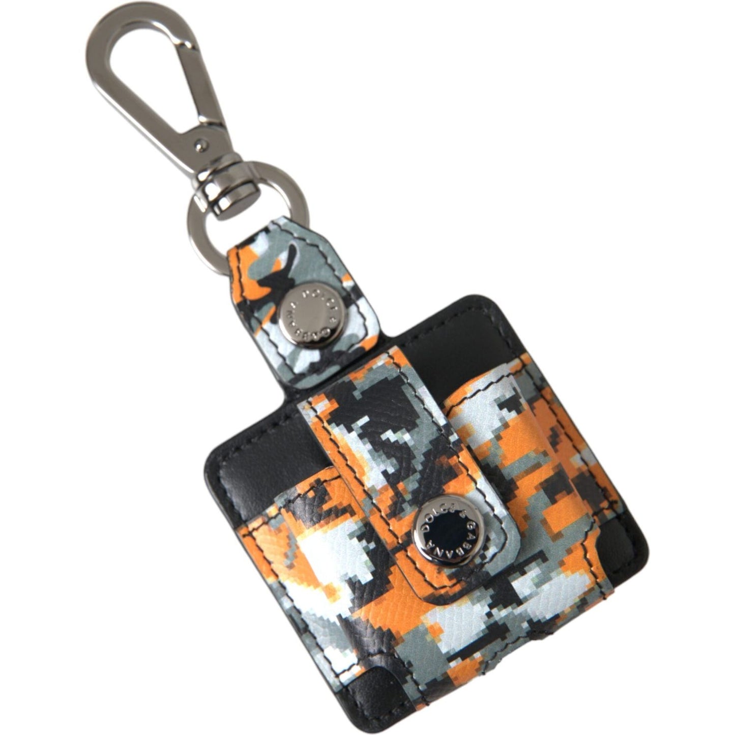 Dolce & Gabbana Multicolor Camouflage Print Leather Logo Metal Airpods Case Dolce & Gabbana