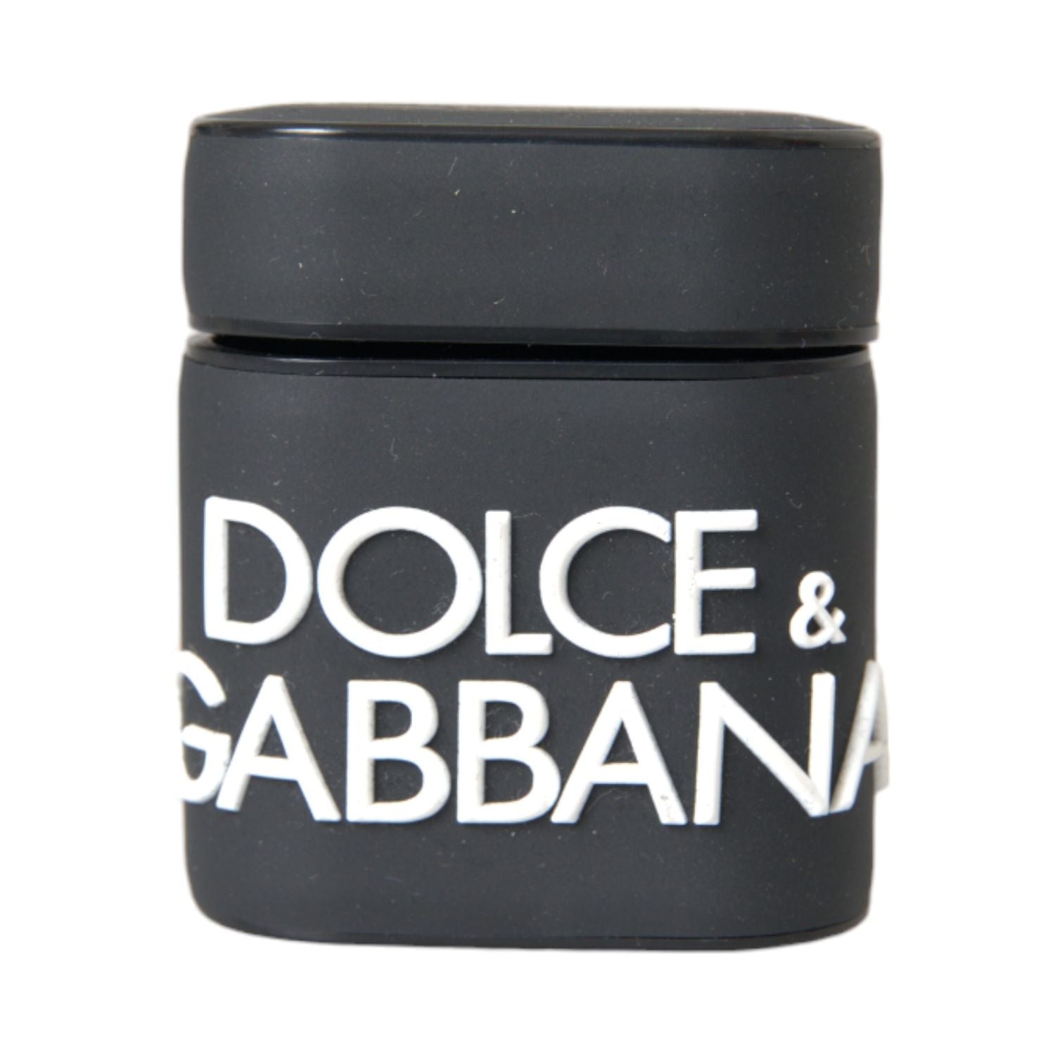 حافظة Airpods من السيليكون باللون الأسود والأبيض من Dolce &amp; Gabbana بشعار منقوش