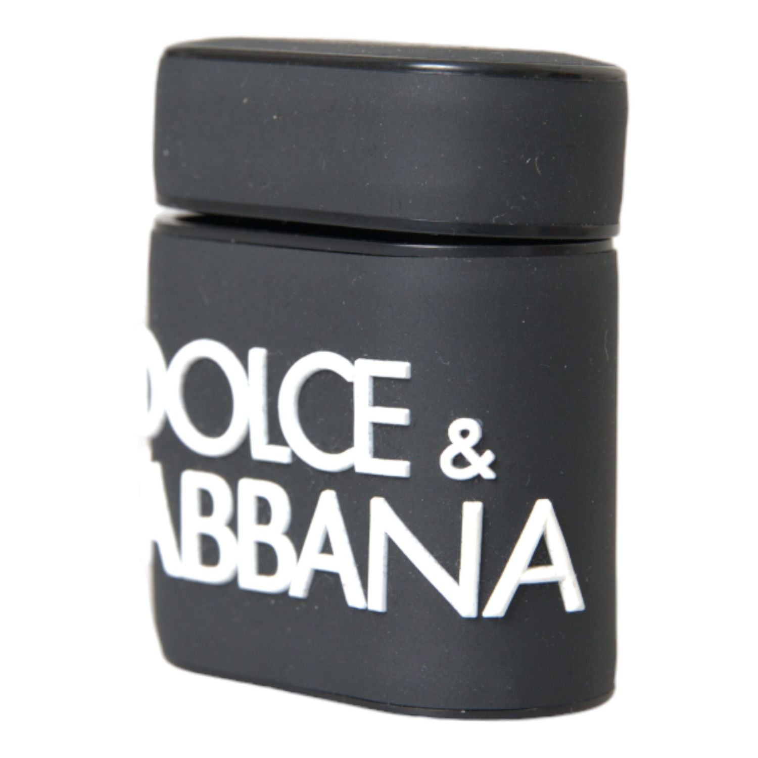 حافظة Airpods من السيليكون باللون الأسود والأبيض من Dolce &amp; Gabbana بشعار منقوش