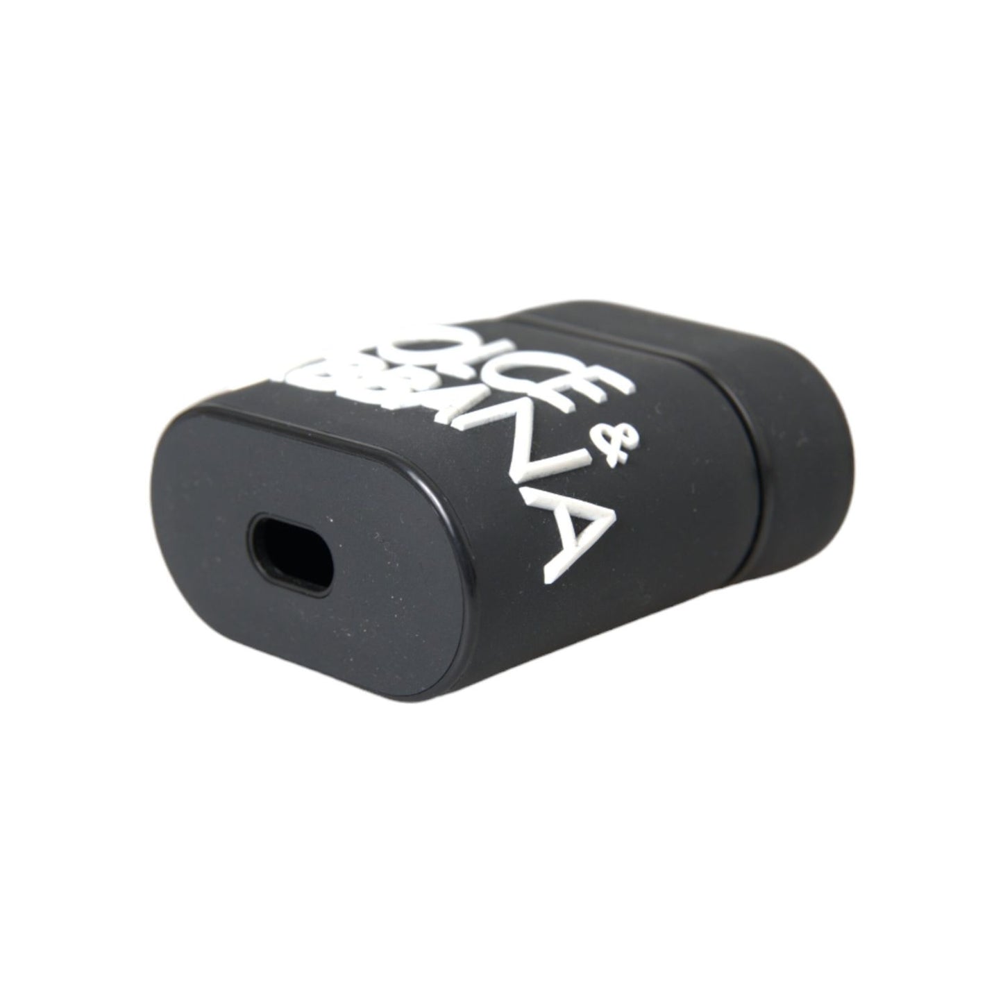 Dolce & Gabbana Black White Silicone Embossed Logo Airpods Case