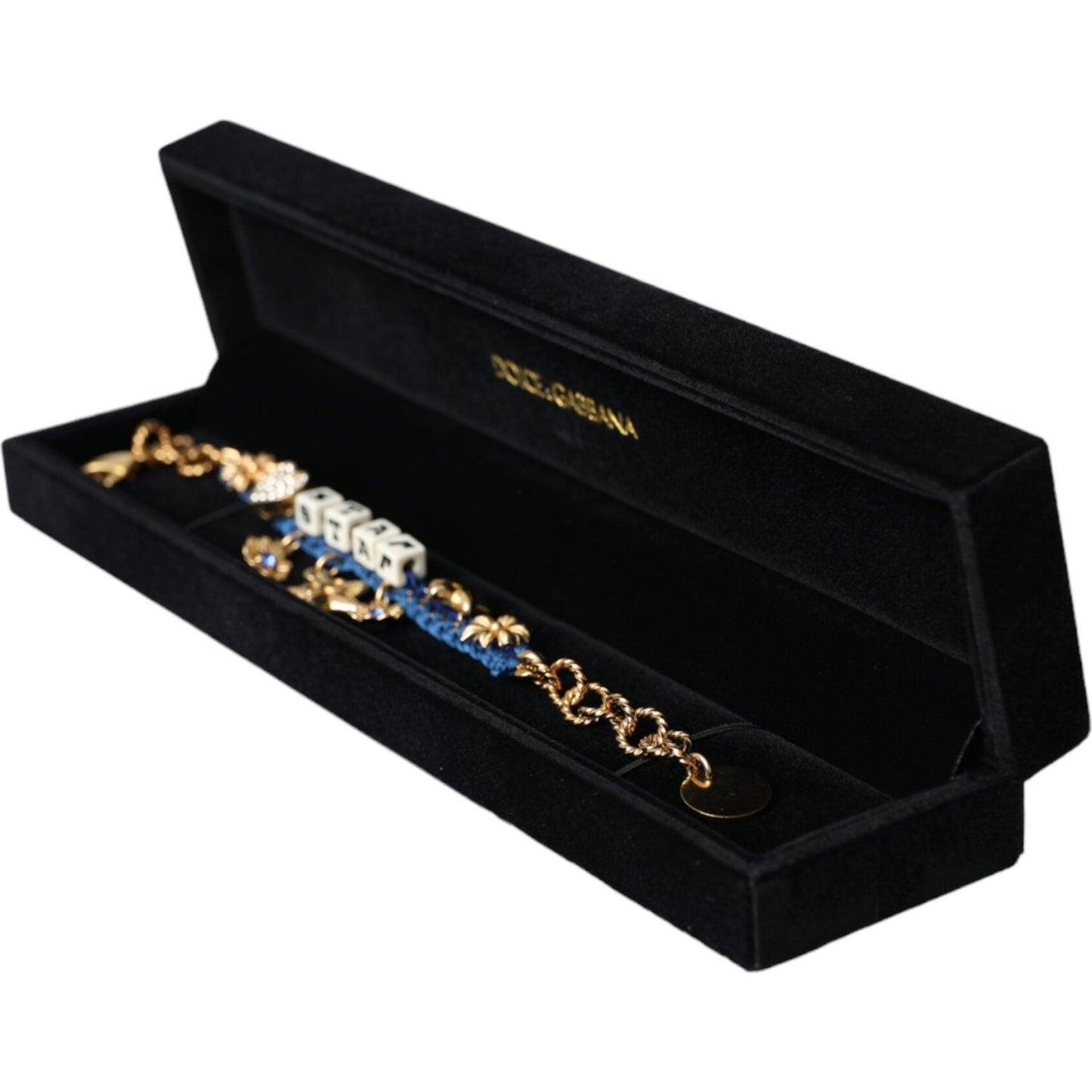 Dolce & Gabbana Gold Tone Brass Chain Star Fashion Bracelet Dolce & Gabbana