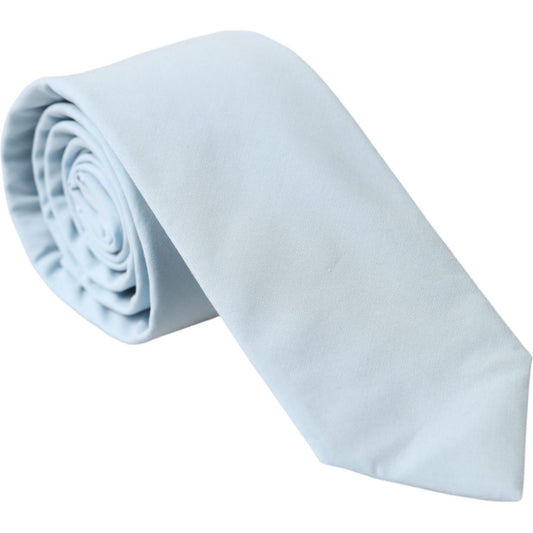 Dolce & Gabbana Light Blue Cotton Adjustable Tie Men Dolce & Gabbana