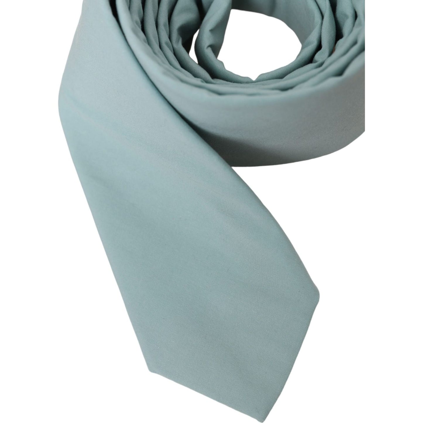 Dolce & Gabbana Mint Green Cotton Adjustable Tie Men Dolce & Gabbana