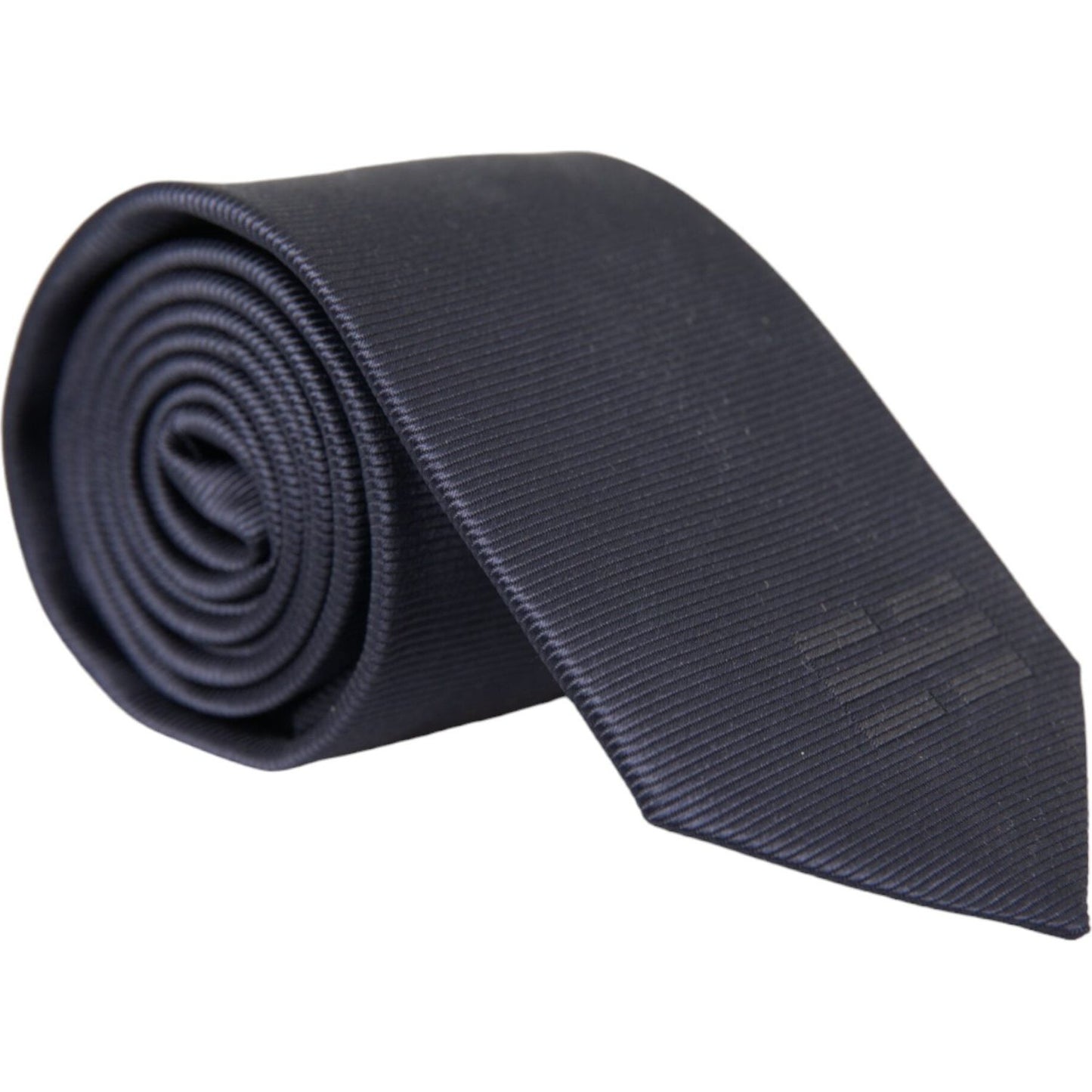 Dolce & Gabbana Blue Solid Silk Adjustable Tie Men Dolce & Gabbana