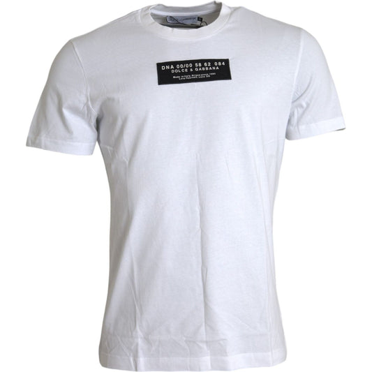 White Cotton DG Applique Men Casual T-shirt