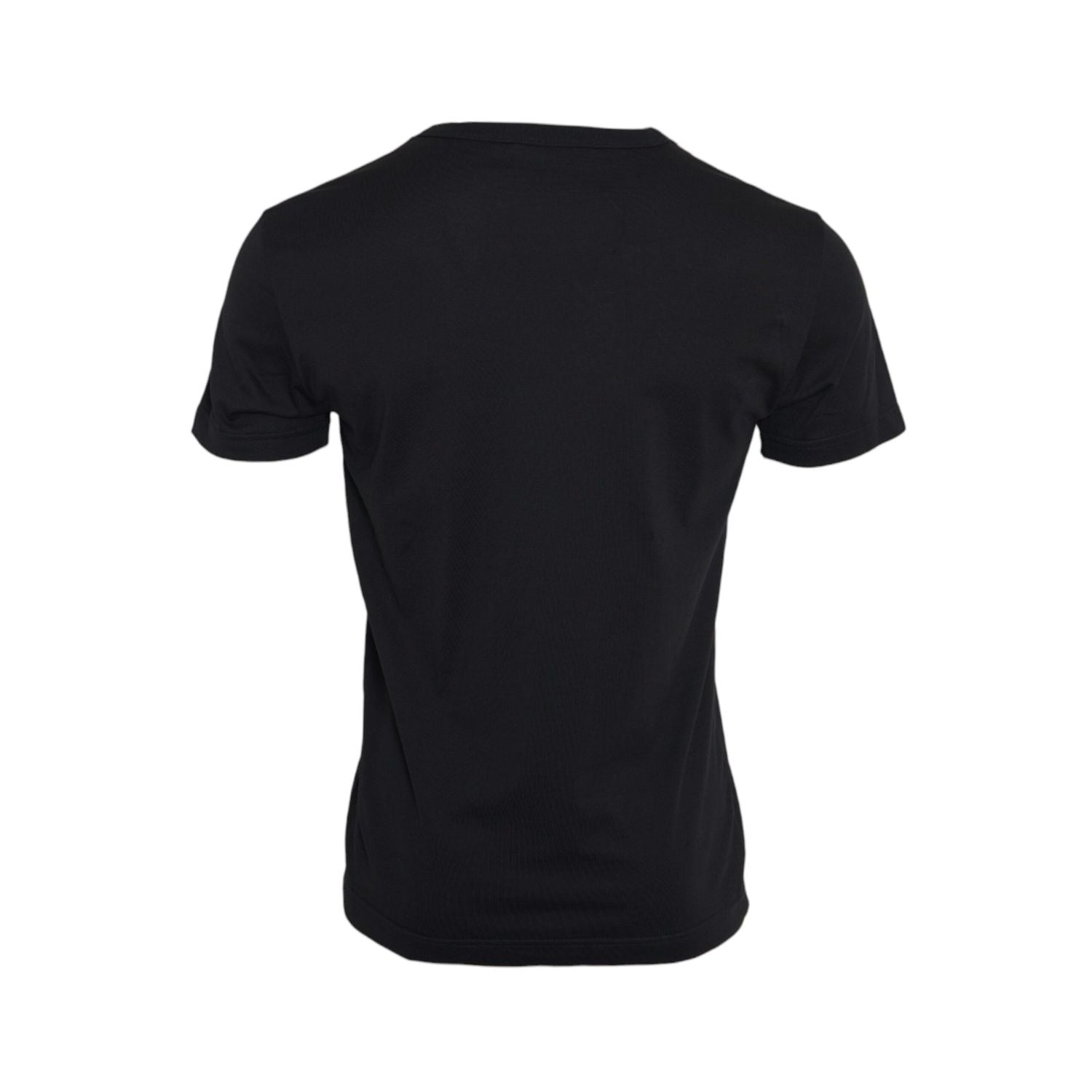 Dolce & Gabbana Black Cotton Silver Chain Short Sleeve T-shirt