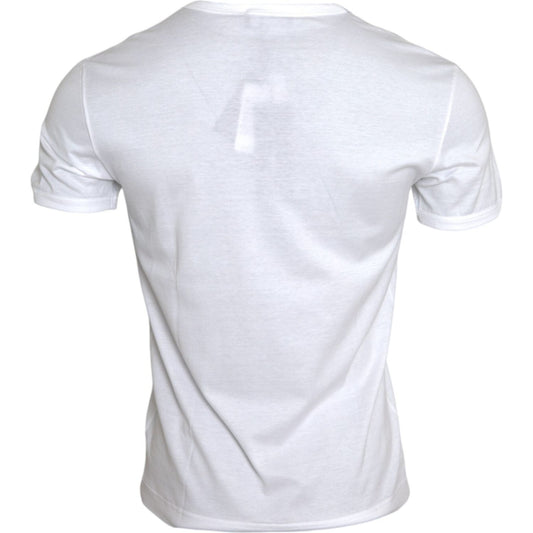 White Logo Embroidery Short Sleeve T-shirt