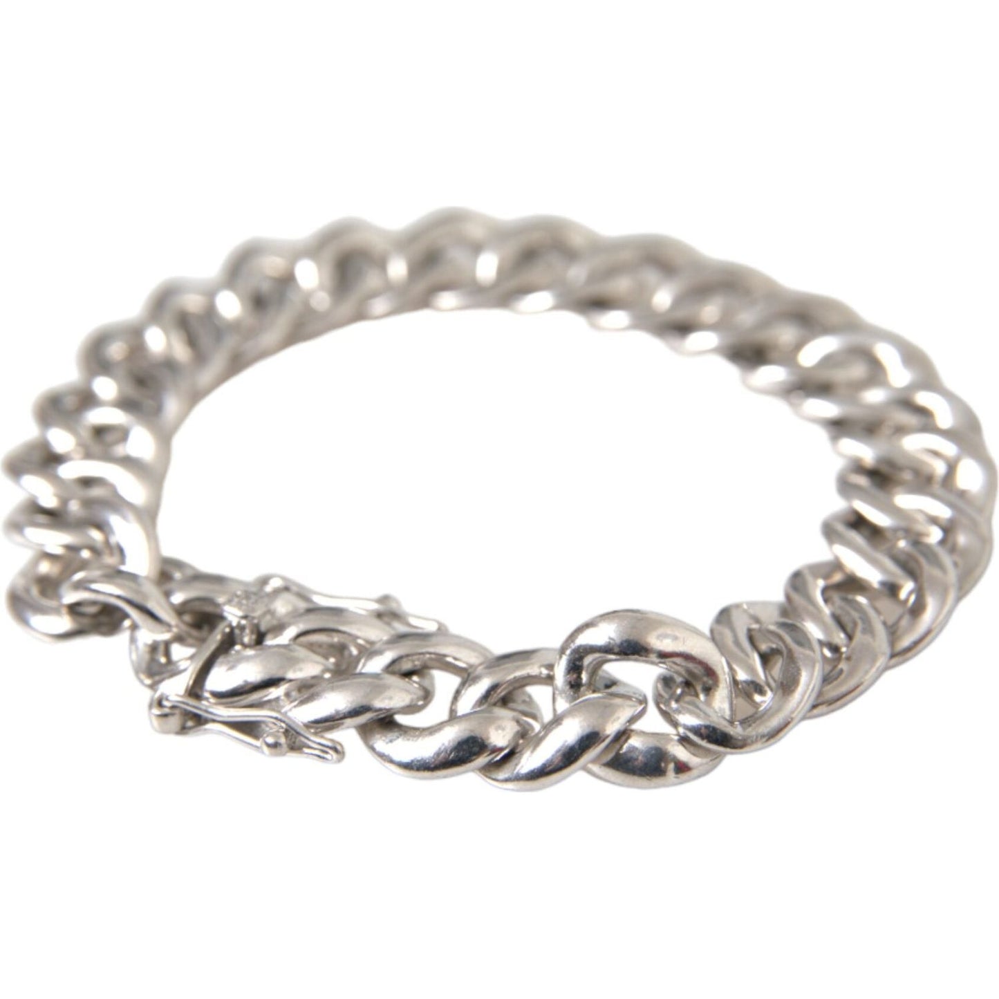 Nialaya Solid Heavy Curb Link 925 Sterling Silver Bracelet Men Nialaya