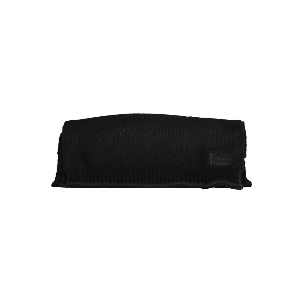 Hugo Boss Black Cotton Scarf Hugo Boss