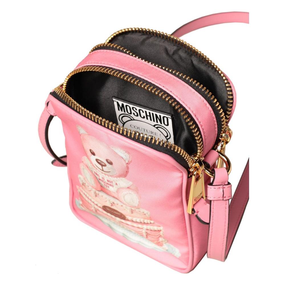 Moschino Couture Pink Nylon Women Crossbody Bag Moschino Couture