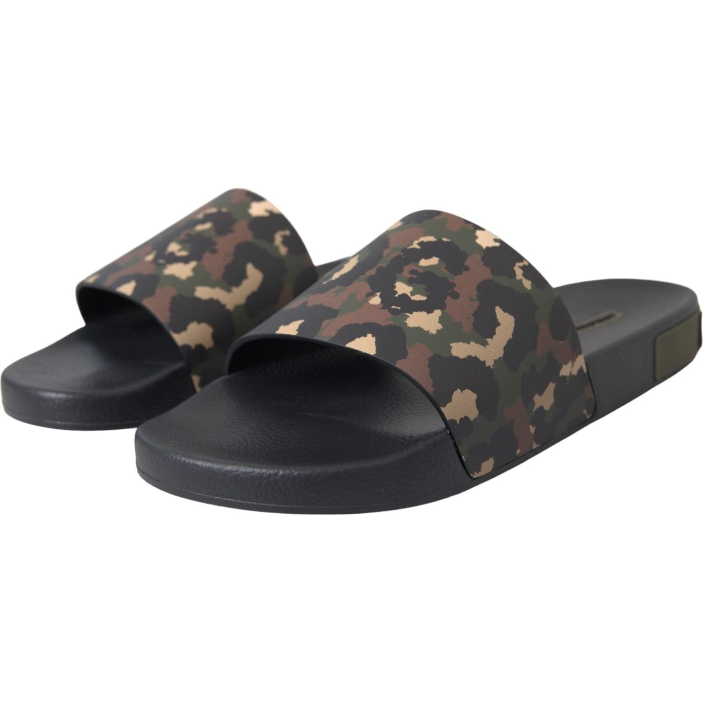 Dolce & Gabbana Multicolor Camouflage Leather Beachwear Men Shoes Dolce & Gabbana