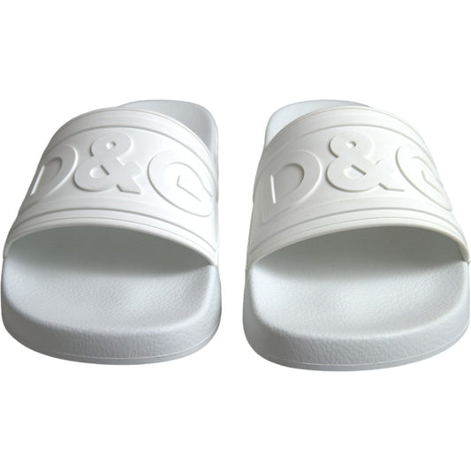 White Rubber Slides Sandals Beachwear Shoes