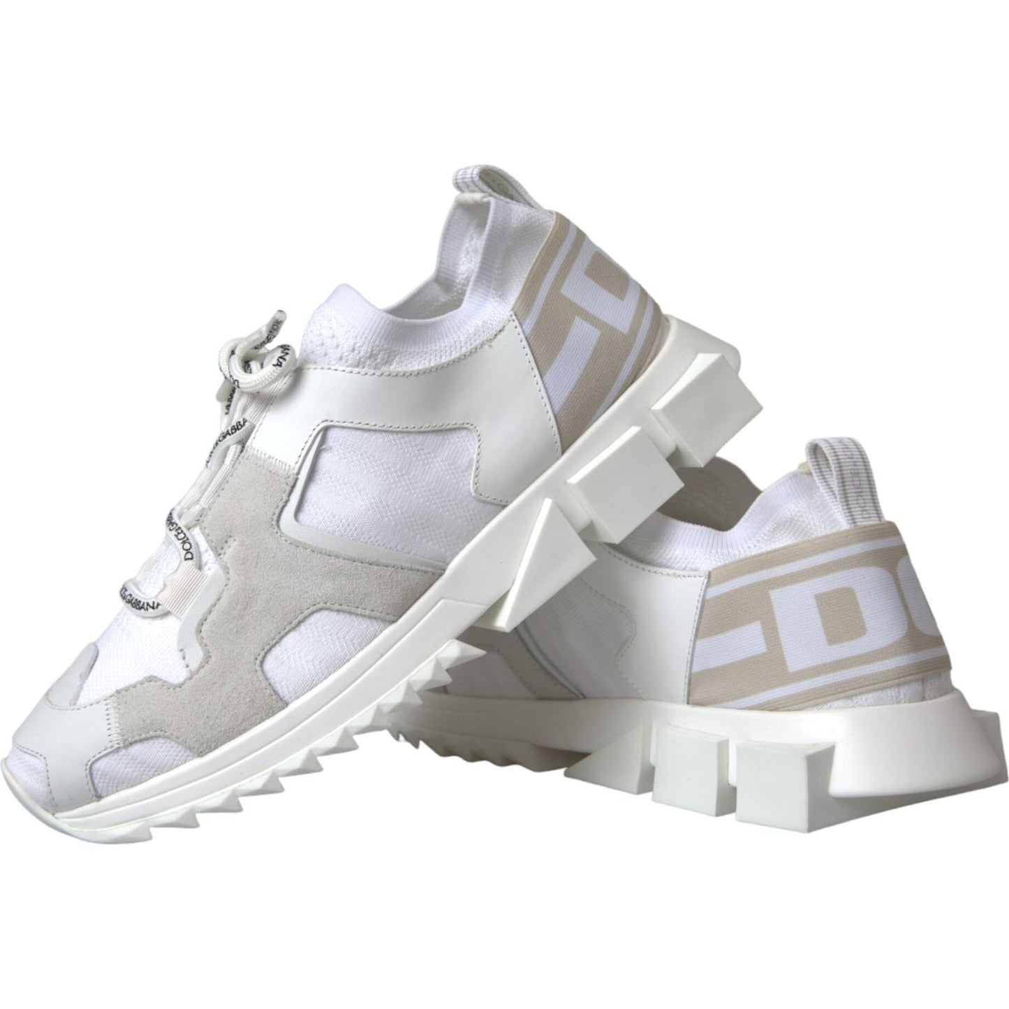 Dolce & Gabbana White Mesh Sorrento Trekking Sneakers Men Shoes Dolce & Gabbana