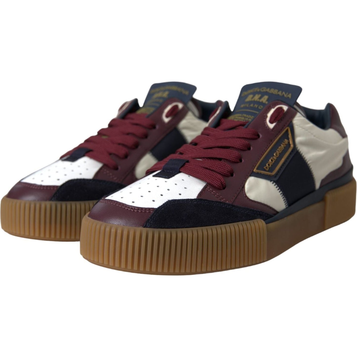 Dolce & Gabbana Multicolor Miami Leather Low Top Sneakers Shoes Dolce & Gabbana