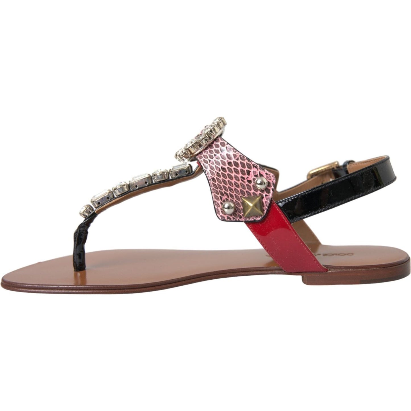 Dolce & Gabbana Multicolor Crystal Sandals Flip Flops Shoes Dolce & Gabbana