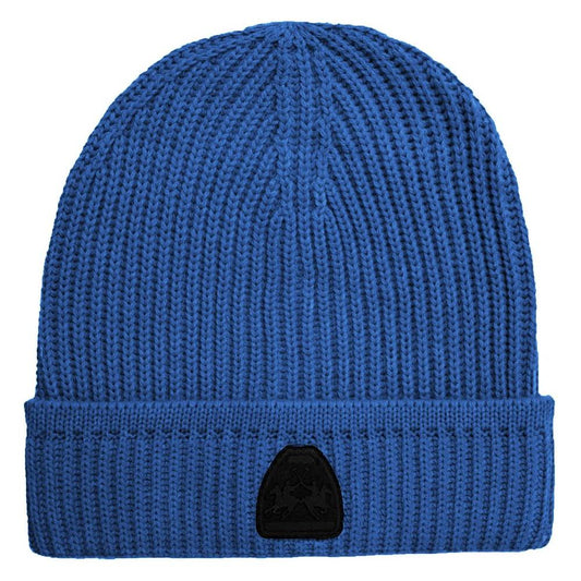 La Martina Light Blue Acrylic Men Beanie La Martina