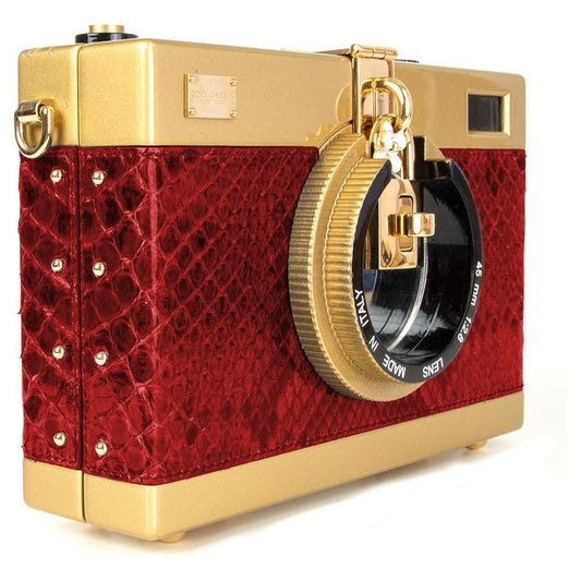 Dolce & Gabbana Red Leather Di Pitone Crossbody Bag Dolce & Gabbana