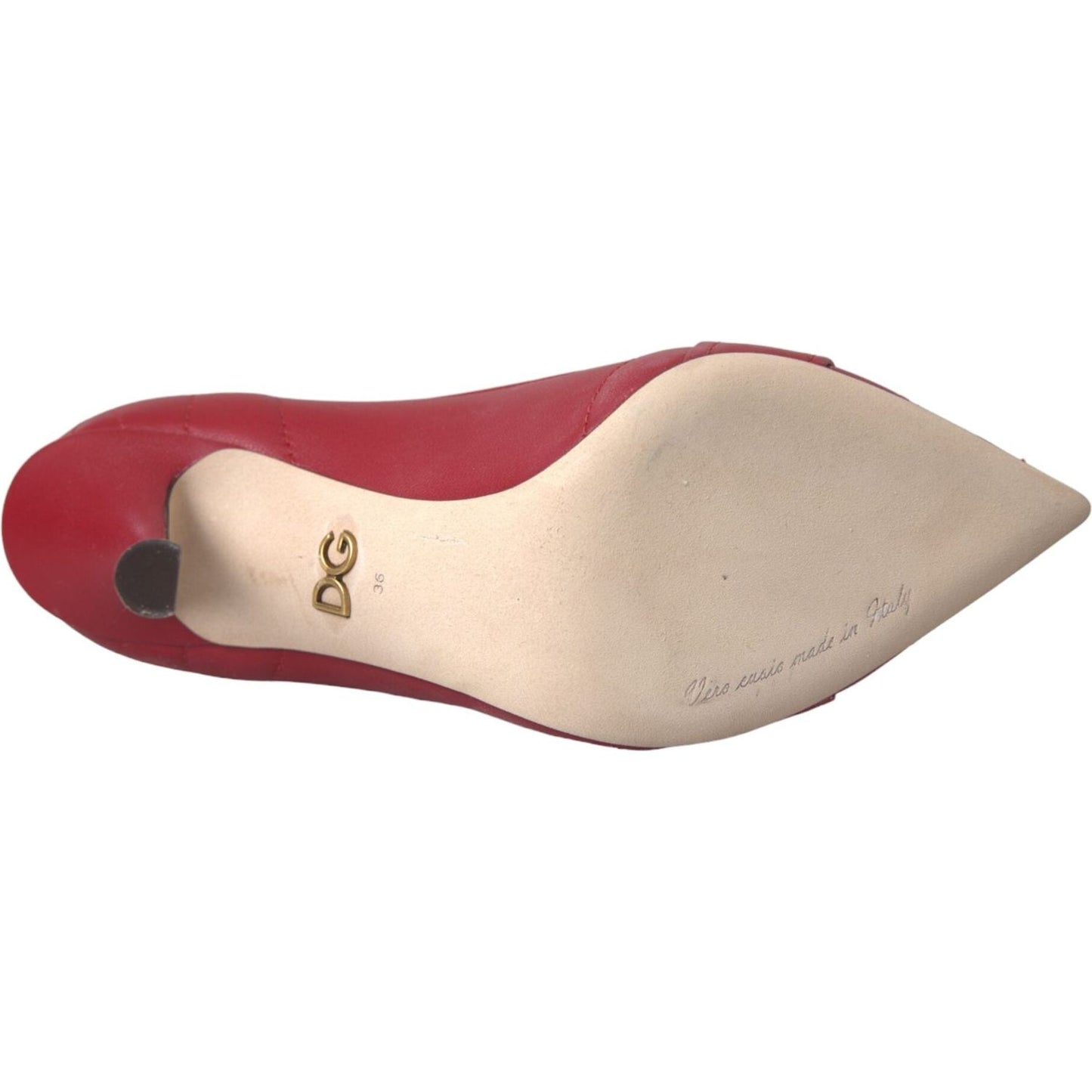 Dolce & Gabbana Red Devotion Leather Heels Pumps Shoes Dolce & Gabbana