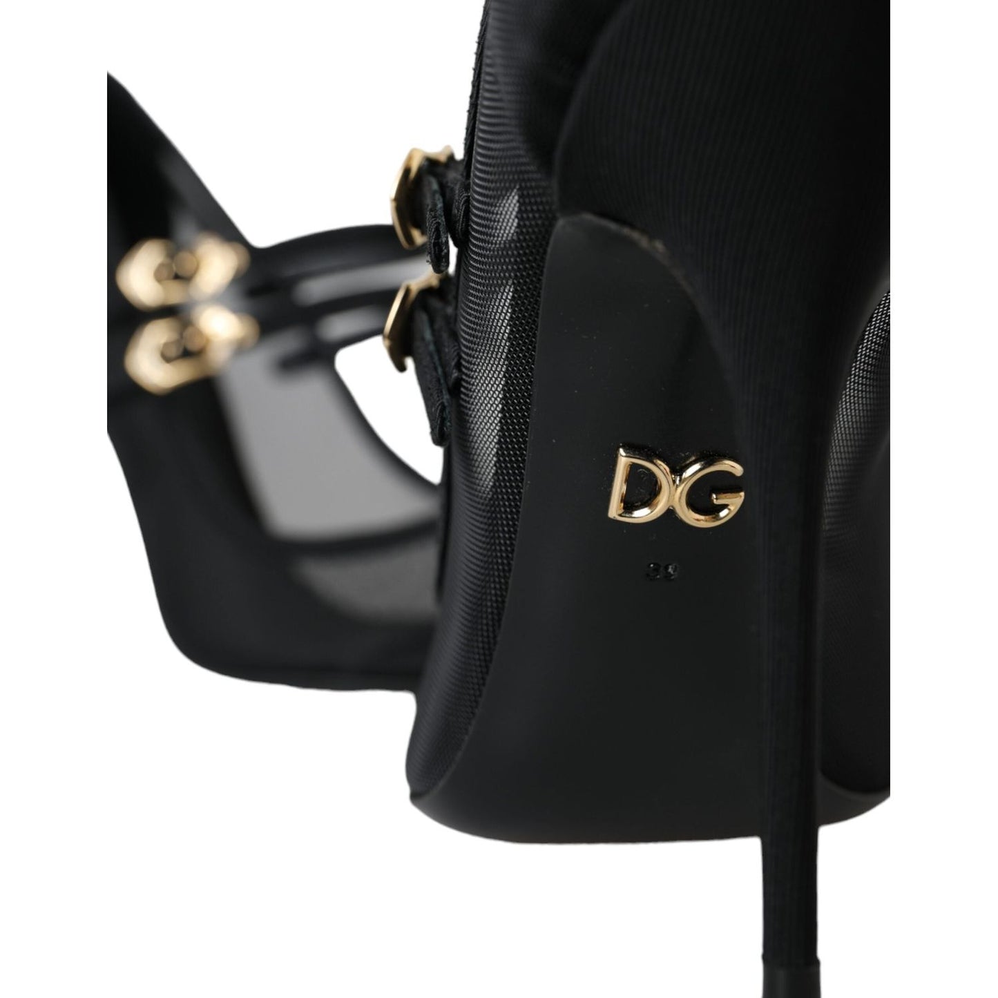 Dolce & Gabbana Black Mesh Mary Janes Heels Pumps Shoes Dolce & Gabbana