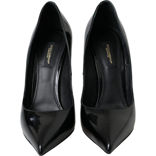 Black Patent Leather High Heels Pumps Shoes