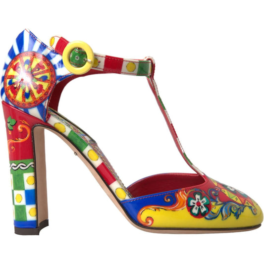 Multicolor Carretto T-strap Sandals Shoes