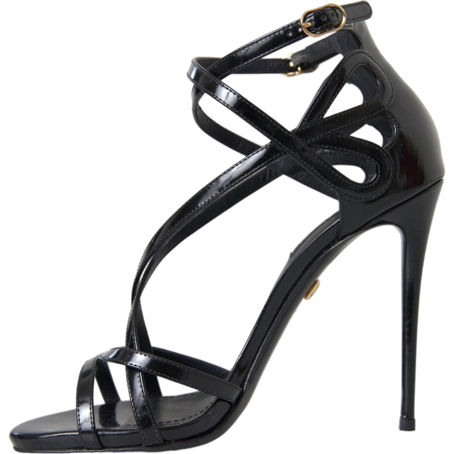 Dolce & Gabbana Black Bellucci Leather Heels Sandals Shoes Dolce & Gabbana