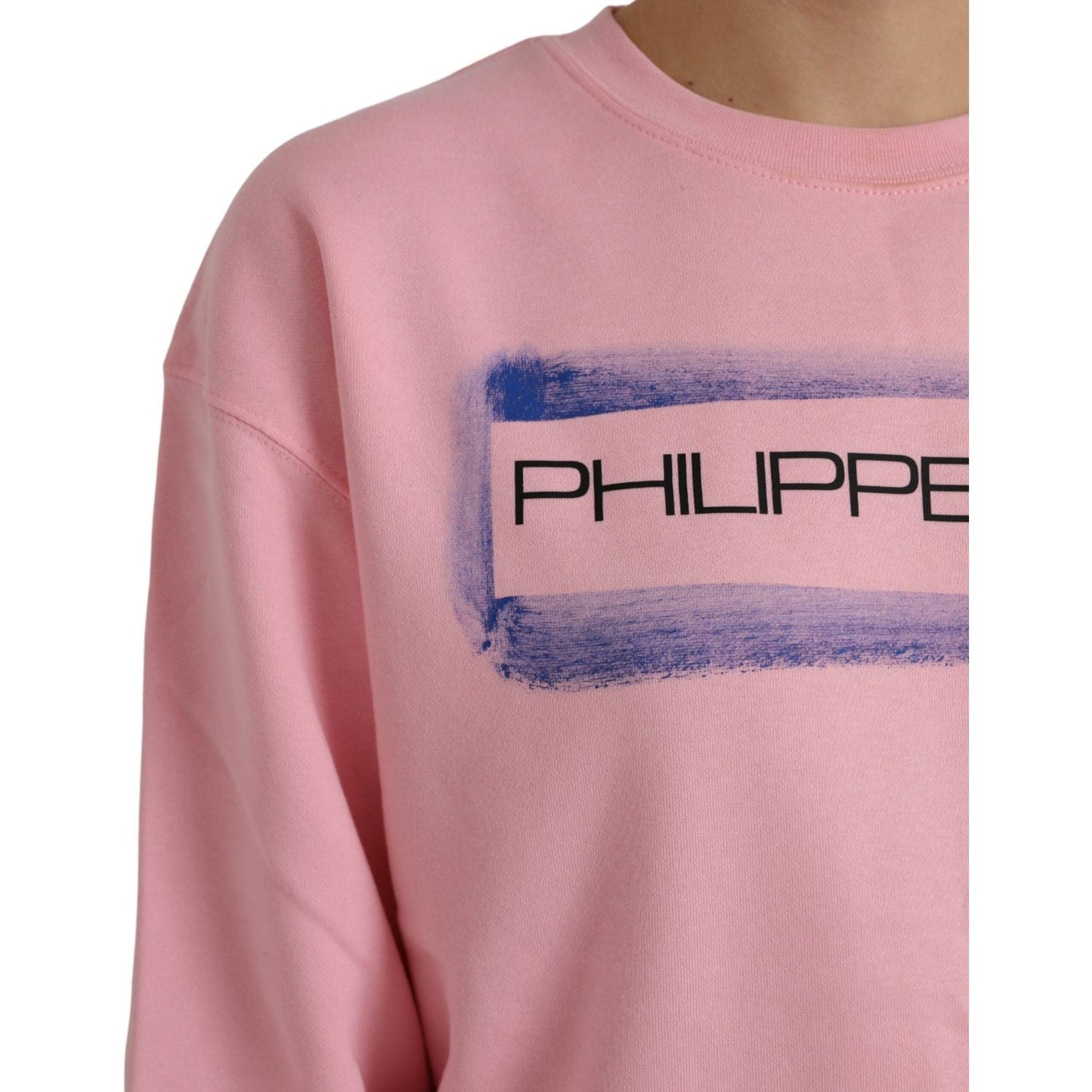 Philippe Model Pink Cotton Logo Print Long Sleeves Pullover Sweater Philippe Model