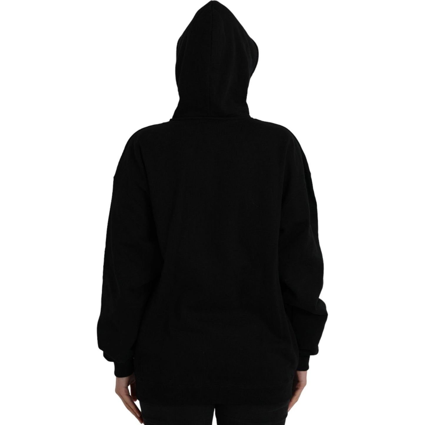 Balenciaga Black Cotton Logo Hooded Pullover Sweatshirt Sweater Balenciaga