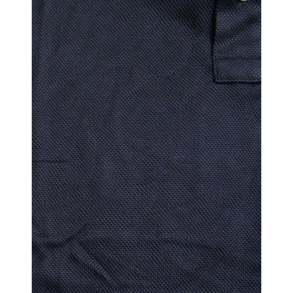 Dolce & Gabbana Navy Blue Collared Short Sleeve Polo T-shirt Dolce & Gabbana