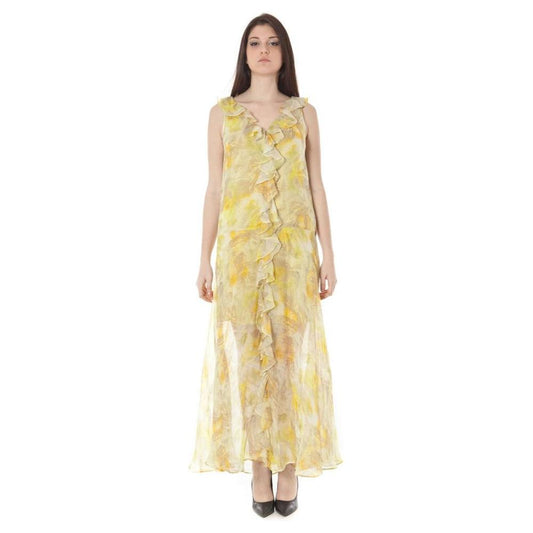 John Galliano Yellow Polyester Dress John Galliano