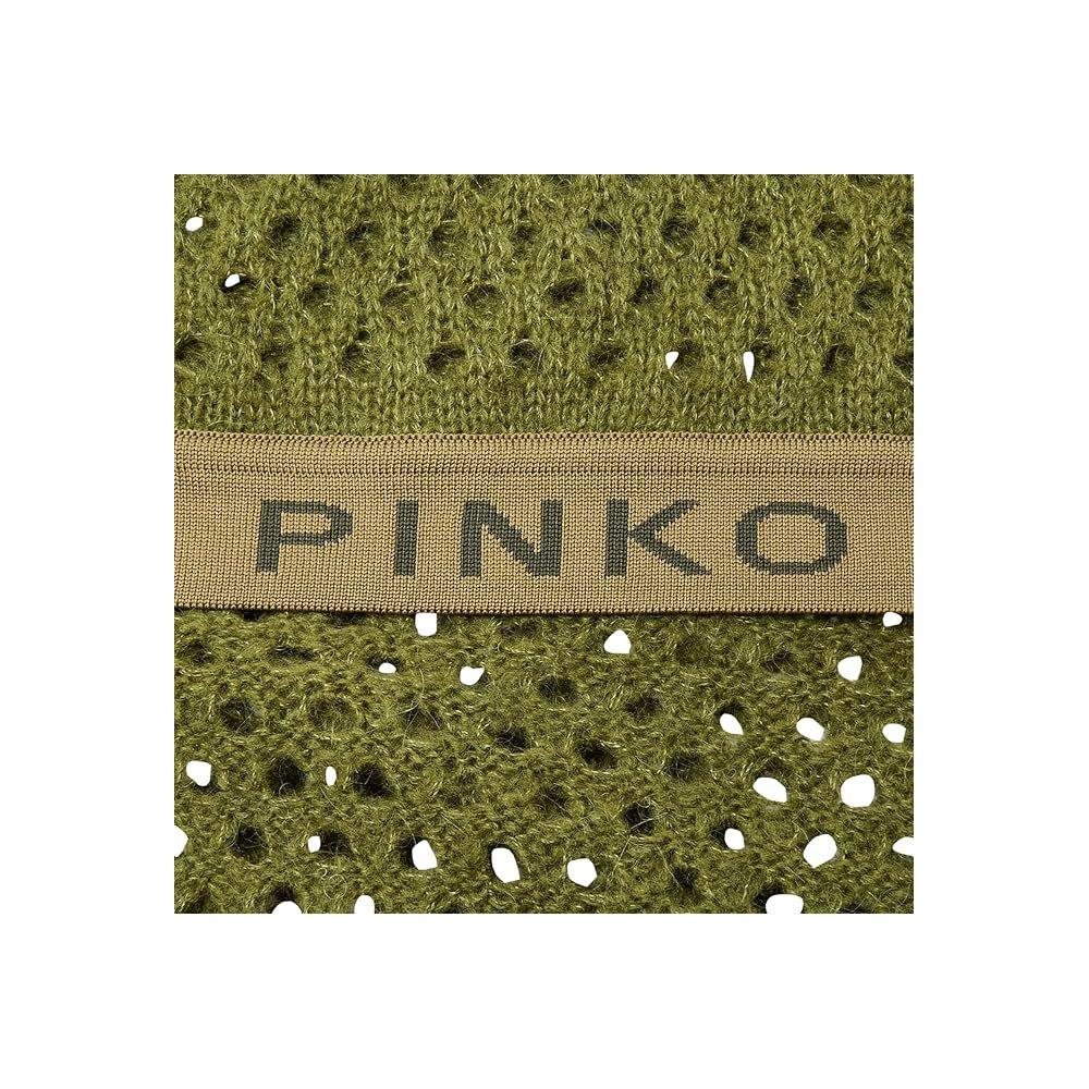 PINKO Green Acrylic Scarf PINKO